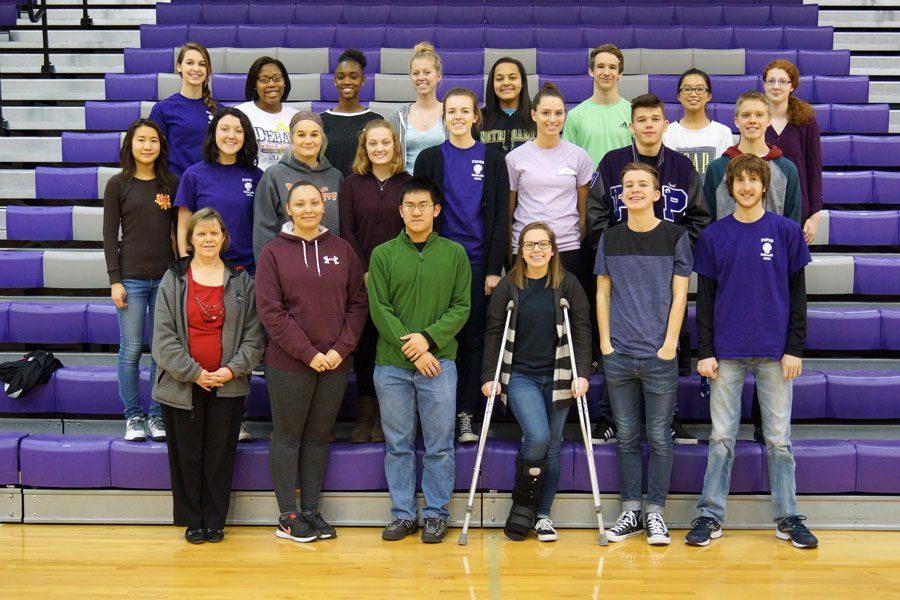 The 2015-16 Scholars Bowl team poses for a yearbook group photo. Students involved in Scholars Bowl often are active in other school activities.