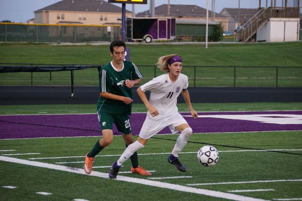 Junior Ronin Richardson wins the ball back for the pirates.