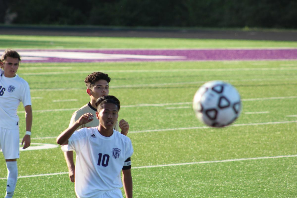 Senior Jesus Silva calls for the throw in. 