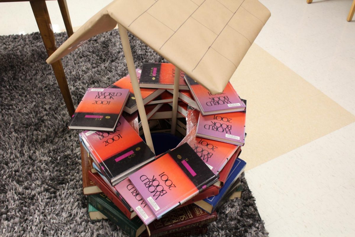 A mini well for Textor's campaign will be in the library year-round to collect students and staff members' spare change.