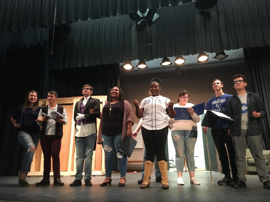 The cast performs the final number in an early run-through of the second act.