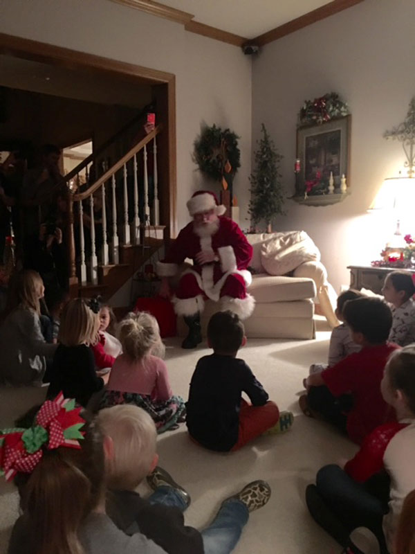 Santa Claus came to visit this year at sophomore Bella Gravatts grandmothers house.  