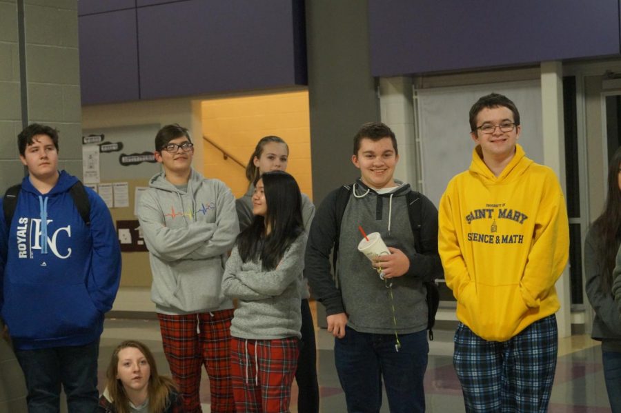 The forensics lock-in starts each season so students can get to know each other. 
