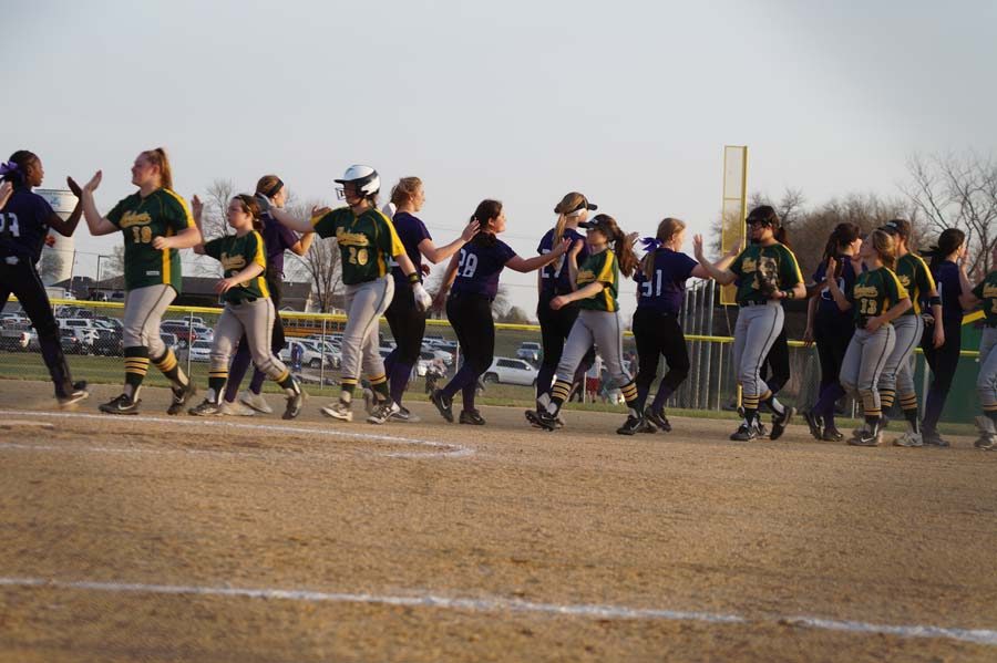 After finishing both games, and winning both of them. Piper takes the field in order to congratulate the Bobcats before leaving to load the buses.