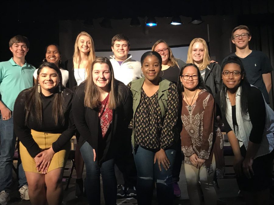 The key club board poses for a picture after the April meeting.