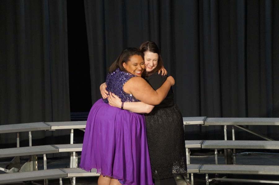 Alena Riley was recognized for the senior choral award. She was the most active participant.