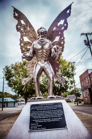 The Mothman Statue in Point Pleasant, West Virginia was erected in 2003 when Gunn Park was renamed Mothman Park. 
