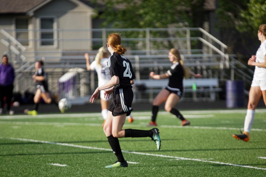 Freshman Alana Textor attempts to get open for teammate sophomore Ryia Richardson. 