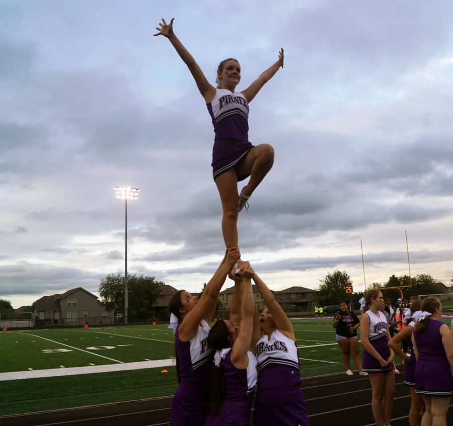 We+are+constantly+lifting+girls+in+stunts+and+some+get+frustrated+when+it+does+not+hit%2C+senior+Emma+Vogel+said.+