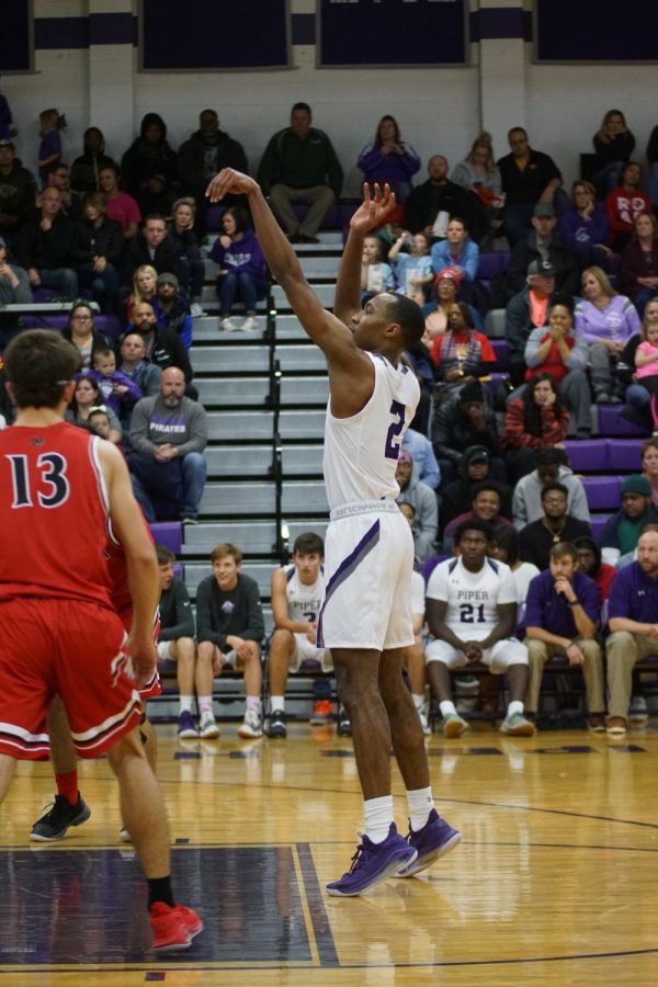 Junior Tamar Bates knocks down a free throw in the 77-59 victory against McPherson on Jan. 4.