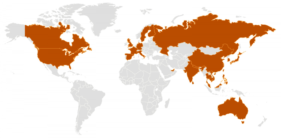 The Coronavirus is confirmed to be present in China, Hong Kong, U.S.A, Japan, Spain, England, Vietnam, Russia, France, Australia, India, Italy, Canada, and more as of February 7.