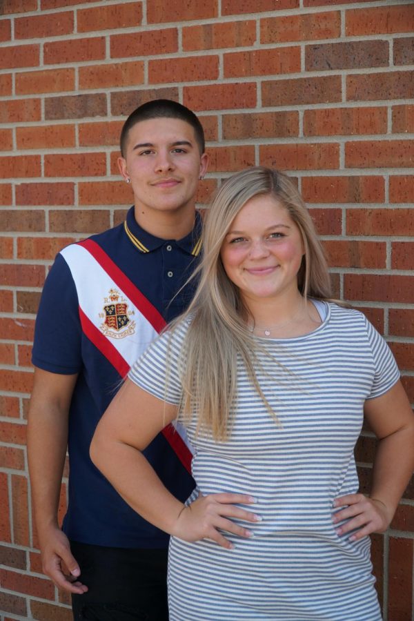 Candidates Brandon Ahart and Kaitlyn Bradburry. 
