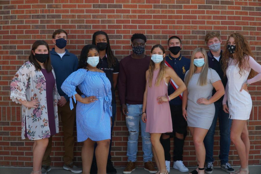 Homecoming court: Back Row:Blake Beashore, Camaro Scott, Anthony Fergus, Brandon Ahart, Wyatt Busick Front Row: Gabrielle Fisette, Jennifer Obiesie, Evelyn Vazquez, Kaitlyn Bradbury and Kinley Brown.