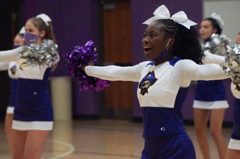 Senior Taylor Sims performs a T-Motion during a practice session November 5.