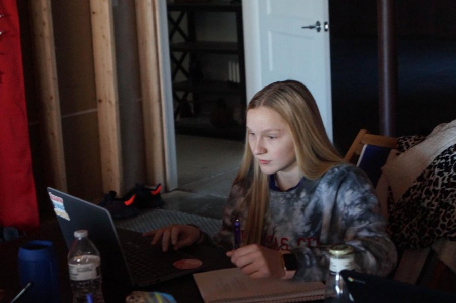 Lily Ladish taking notes.
