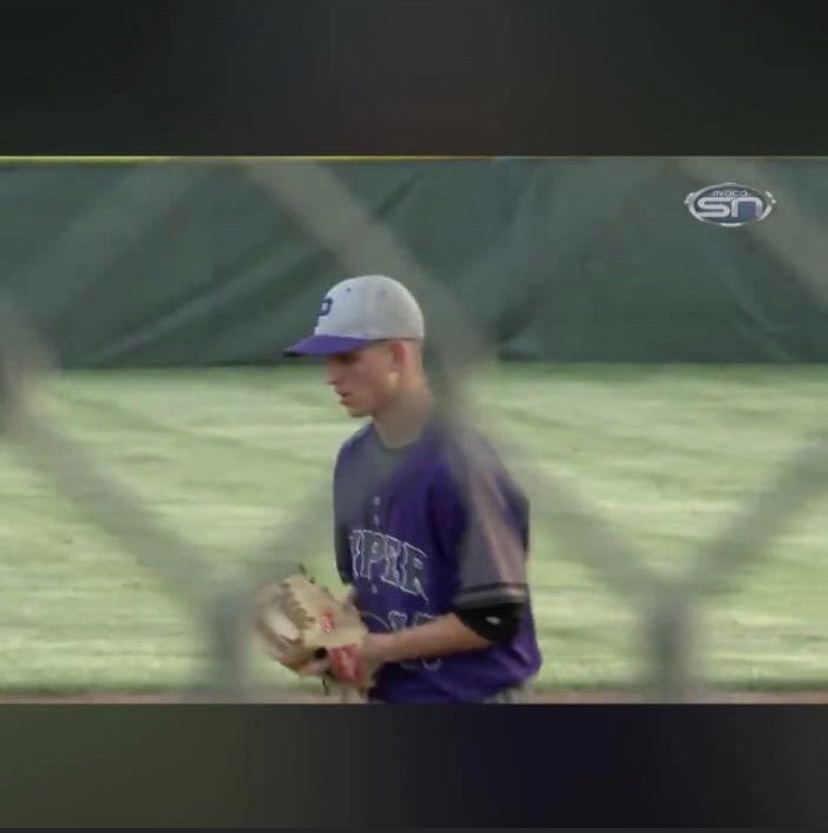 Senior Nate Golubski steps on the mound to throw a pitch. Photo courtesy from Nate Golubski.