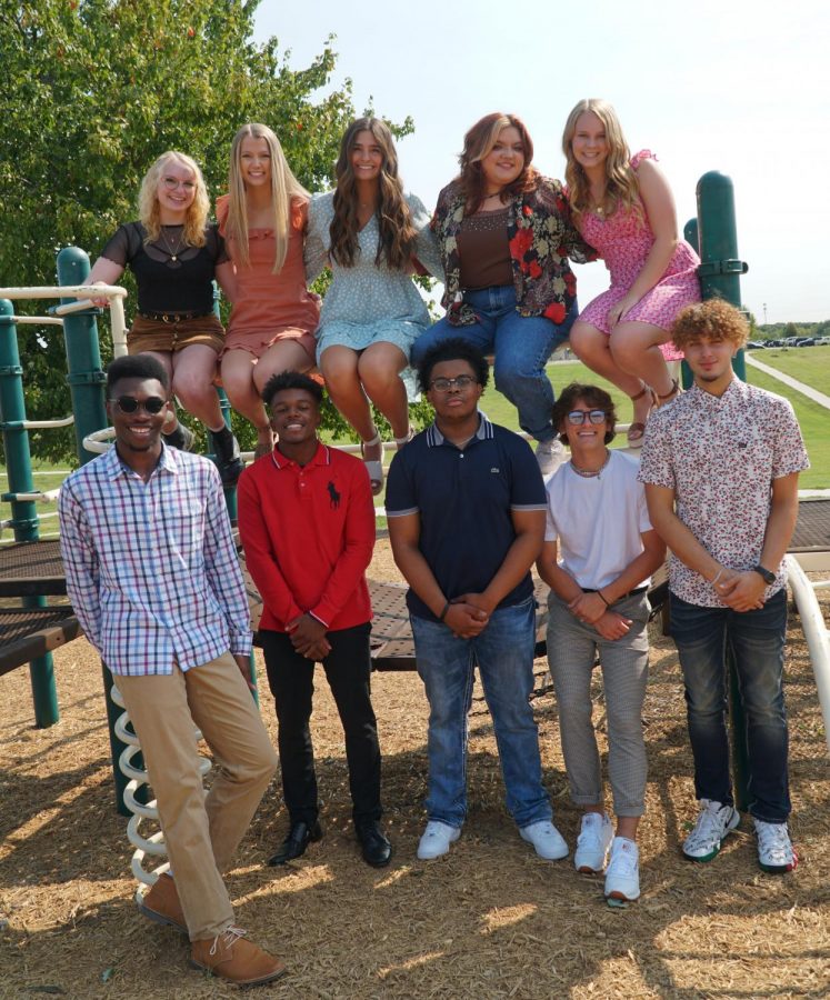 Top Row: (left to right) Olivia Blankenship, Olivia Golden, Alexis Gerber, Abigail Cahill, Zoey Pudenz Bottom Row: (left to right) Langston Bassett, Ethan Walker, Jai Moore, Adam Novak, Alex Ivanuska