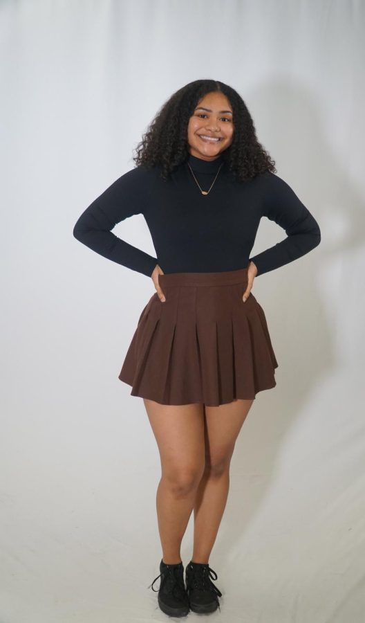 Queen Candidate Amara Williams: Yearbook one year. Student Council one year. Music n Motion for two years. 20/20 Leadership for two years. Black Leaders of America for four years. Theater department for three years. After high school Williams plans on attending a four year university to study either fashion or business. Her most embarrassing moment was when the whole freshmen class went to Endgame and she screamed when Spider-Man came on the screen. Her celebrity crush is Tom Holland and a fun fact about her is that she has a few grey hairs. 