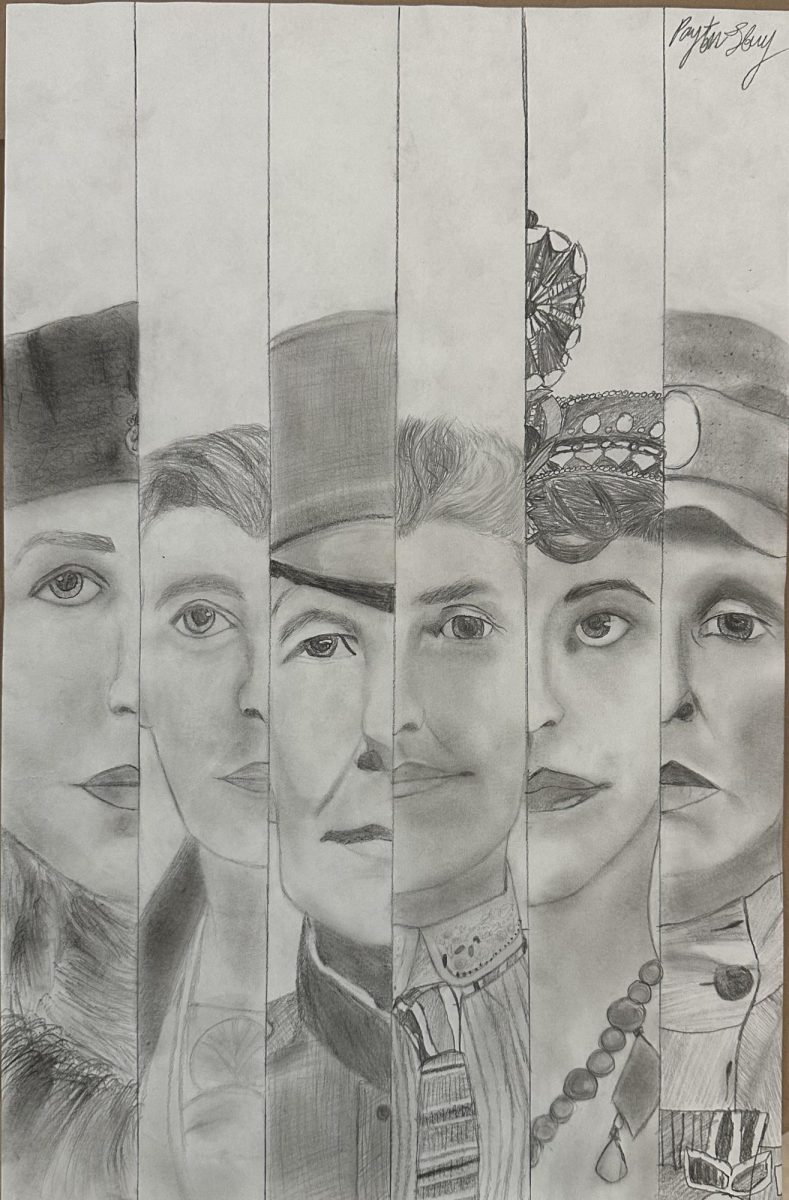 1st Place: “Women of WWI. Payton Flory. Pencil drawing, 2024.